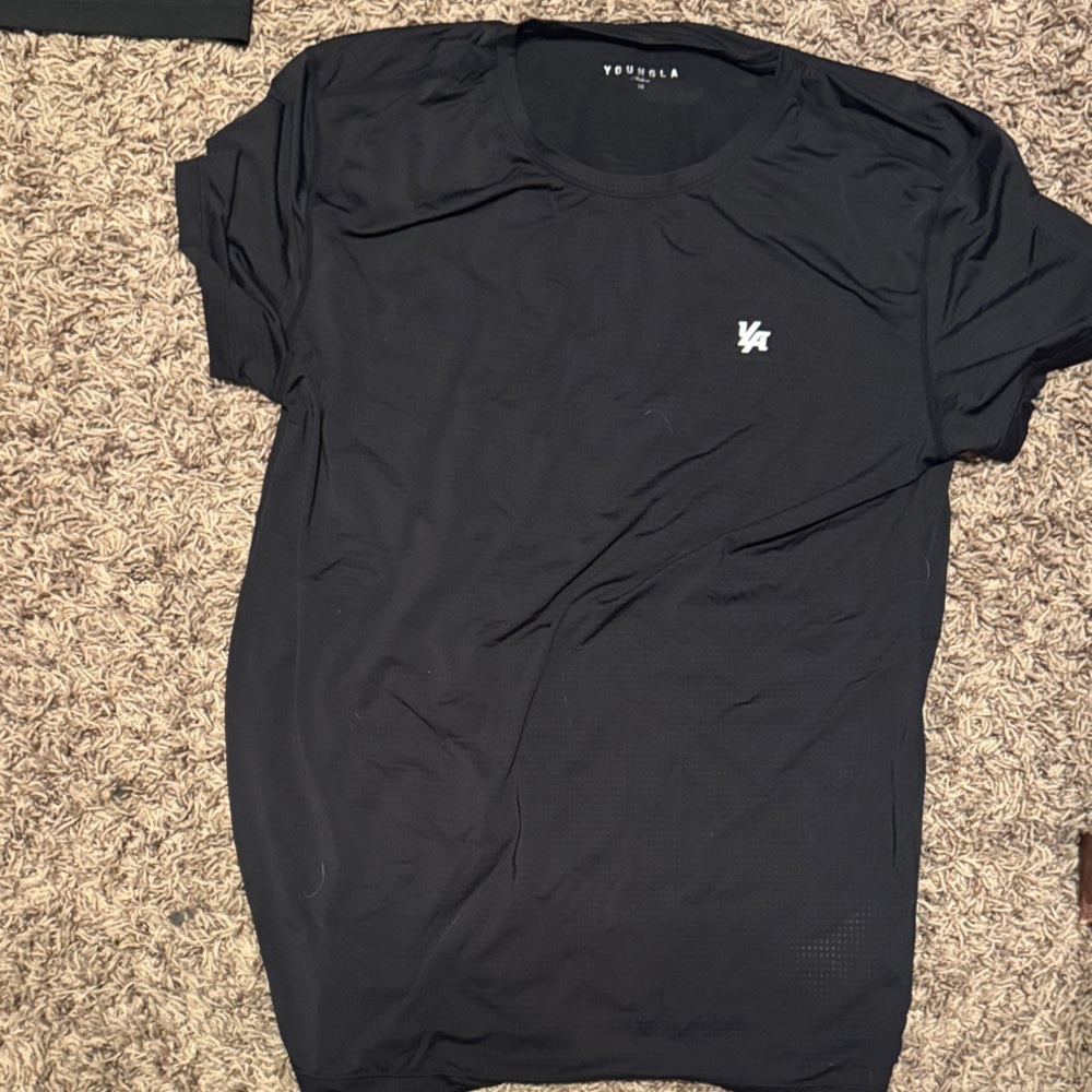 Young LA compression shorts sleeve tee